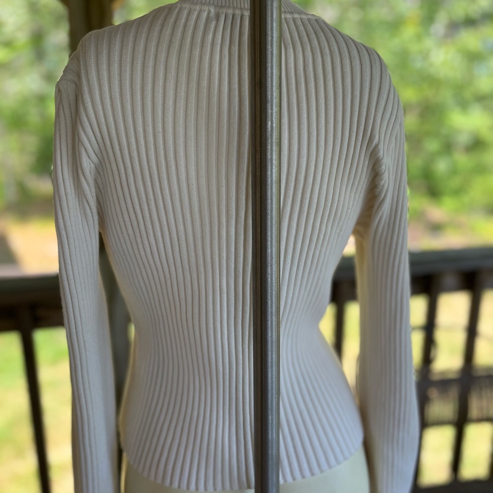 BCBGeneration Cream Ribbed half neck Sweater - Picture 2 of 4